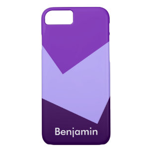 Alleen kleurenachtergrond - violet paars + uw idee 	iPhone 8/7 hoesje