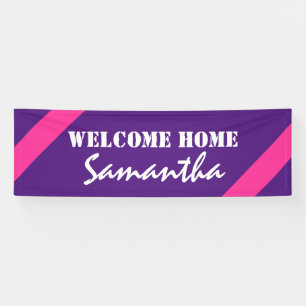 Alleen kleurenroze en woorden + uw ideeën spandoek