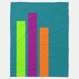 Alleen kleurenstrepen — oranje vooroudergroen plum fleece deken
