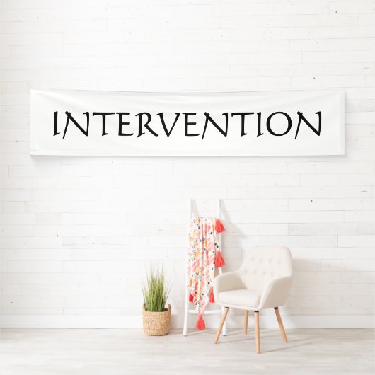 Alleen kleurenwit en woorden + uw ideeën spandoek (Insitu)