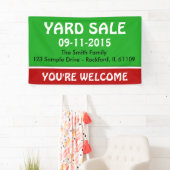 Alleen kleurgras, groen en streep + uw idee spandoek (Insitu)