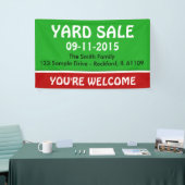 Alleen kleurgras, groen en streep + uw idee spandoek (Beurs)