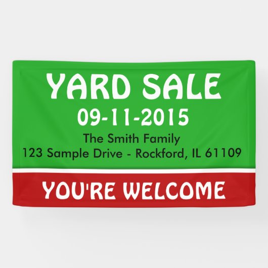 Alleen kleurgras, groen en streep + uw idee spandoek (Horizontaal)