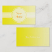 ALLEEN KLEURKLEUREN - citroengeel + jouw tekst Visitekaartje (Voorkant / Achterkant)