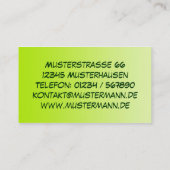 ALLEEN KLEURKLEUREN - groen voorjaar Visitekaartje (Achterkant)