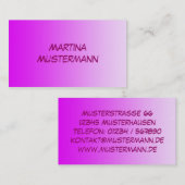 ALLEEN KLEURKLEUREN - neonroze Visitekaartje (Voorkant / Achterkant)