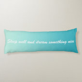 ALLEEN KLEURKLEUREN - oceaanblauw + jouw tekst Lichaamskussen (Achterkant)