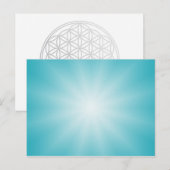 ALLEEN KLEURKLEUREN - oceaanblauwe ster Briefkaart (Voorkant / Achterkant)