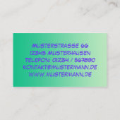 ALLEEN KLEURKLEUREN - oceaangroen Visitekaartje (Achterkant)