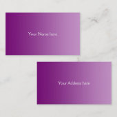 ALLEEN KLEURKLEUREN - pruimen Visitekaartje (Voorkant / Achterkant)