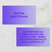 ALLEEN KLEURKLEUREN - violet Visitekaartje (Voorkant / Achterkant)