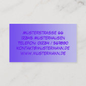 ALLEEN KLEURKLEUREN - violet Visitekaartje (Achterkant)