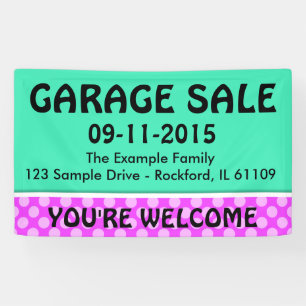 Alleen kleurmint groen en streep + uw idee spandoek