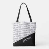 ALLEEN KLEURRECHTHOEKEN - zwart + uw ideeën Tote Bag (Achterkant)