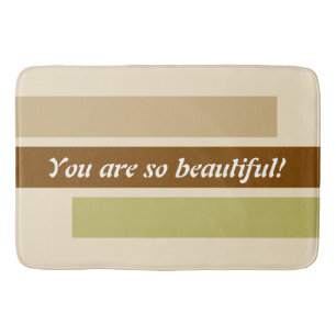ALLEEN KLEURSTRIPEN - Khaki brown beige Badmat