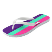 ALLEEN KLEURSTRIPEN - mint, roze Teenslippers (Schuin)