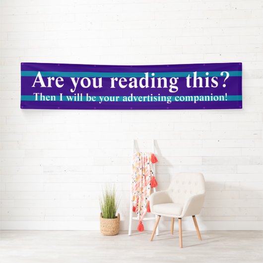 ALLEEN KLEURSTRIPEN - paars + uw rug. Spandoek (Insitu)