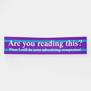 ALLEEN KLEURSTRIPEN - paars + uw rug. Spandoek