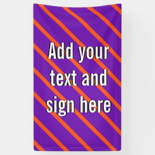ALLEEN KLEURSTRIPEN - paars + uw rug. Spandoek