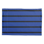 ALLEEN KLEURSTRIPES - blauw + uw rug. Kussensloop (Achterkant-Links)