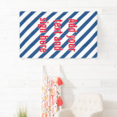 ALLEEN KLEURSTRIPES - wit + uw rug. en ideeën Spandoek (Insitu)
