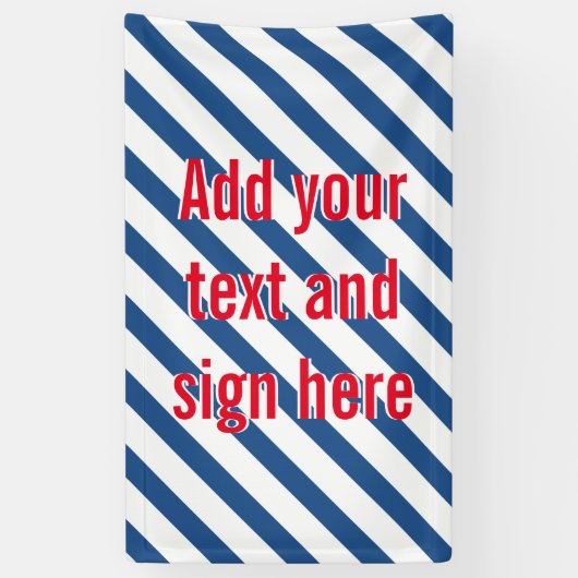 ALLEEN KLEURSTRIPES - wit + uw rug. en ideeën Spandoek (Verticaal)