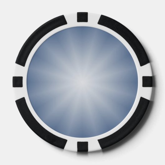 Alleen kleurverlopen Sterren - blauw Poker Chips (Voorkant)