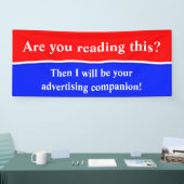 Alleen kleurvuur rood en streep + uw idee spandoek (Beurs)