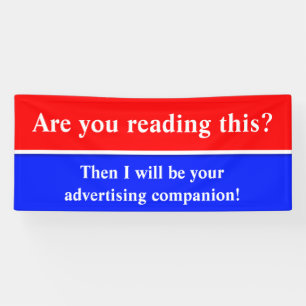 Alleen kleurvuur rood en streep + uw idee spandoek