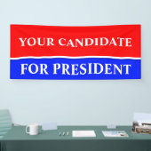 Alleen kleurvuur rood en streep + uw idee spandoek (Beurs)