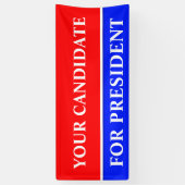 Alleen kleurvuur rood en streep + uw idee spandoek (Verticaal)