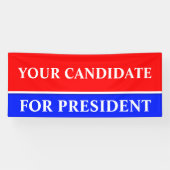 Alleen kleurvuur rood en streep + uw idee spandoek (Horizontaal)