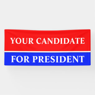 Alleen kleurvuur rood en streep + uw idee spandoek