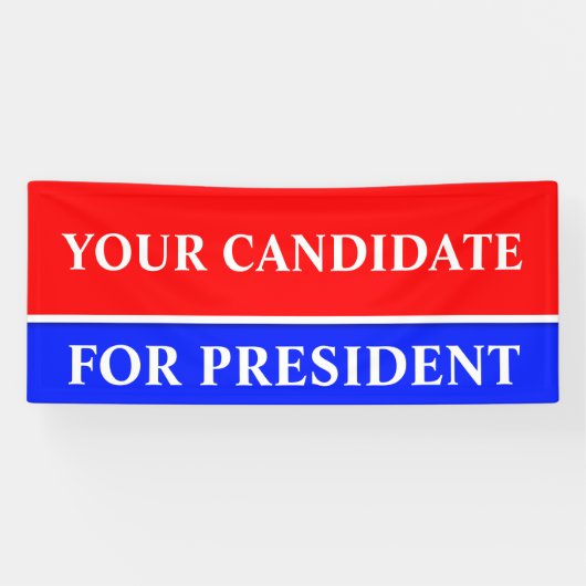 Alleen kleurvuur rood en streep + uw idee spandoek (Horizontaal)