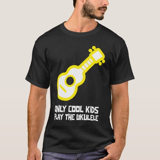 Alleen Koel Kinderen Speel de Ukulele voor de Uke  T-shirt (Voorkant)