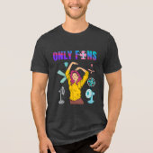 Alleen koele blokjes Tri-Blend shirt (Voorkant)