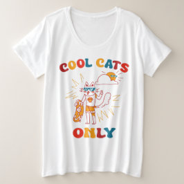 Alleen koele katten grote maat t-shirt