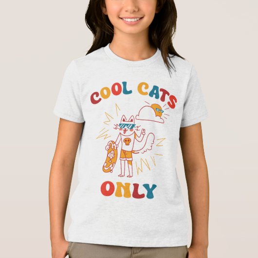 Alleen koele katten Tri-Blend shirt (Voorkant)