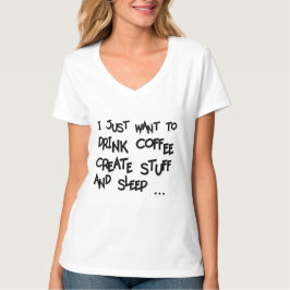 ALLEEN KOFFIE WILLEN DRINKEN MAKEN - V-hals T-shir T-shirt