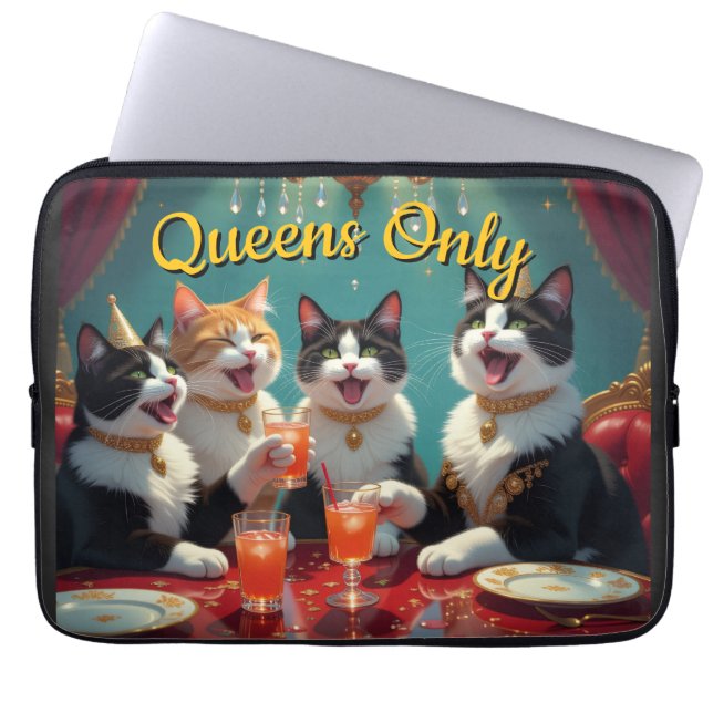 Alleen koninginnen! laptop sleeve (Voorkant)