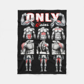 Alleen krijgt Bodybuilding Workout Gym1 Fleece Deken (Voorkant)