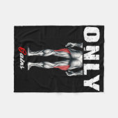 Alleen krijgt Bodybuilding Workout Gym2 Fleece Deken (Voorkant (Horizontaal))