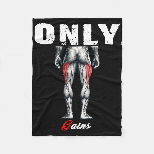 Alleen krijgt Bodybuilding Workout Gym2 Fleece Deken (Voorkant)
