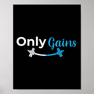 Alleen Krijgt Gym Lifting Workout Bodybuilding Gra Poster