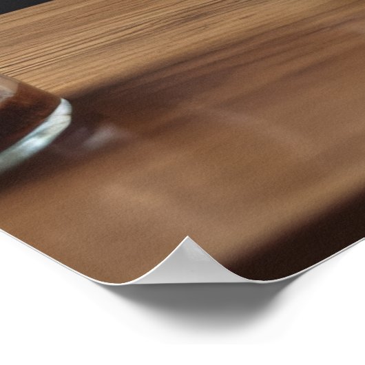 Alleen lattes, flanel en bulldog-vibes poster (Hoek)