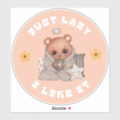 ALLEEN LAZY EN IK VIND HET BEER Sticker (Vel)