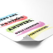 Alleen leermogelijkheden - Positief leren Poster (Hoek)