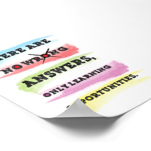 Alleen leermogelijkheden - Positief leren Poster (Hoek)