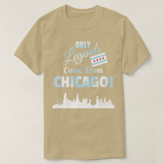 Alleen legende komt uit Chicago Skyline en T-shirt (Design voorkant)