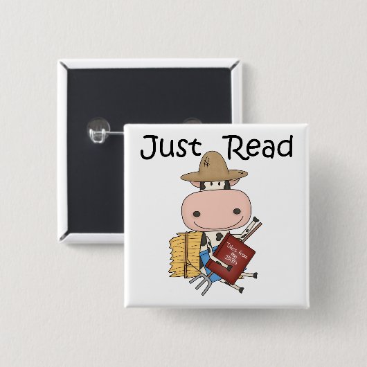 Alleen lezen vierkante button 5,1 cm (Voorkant /achterkant)